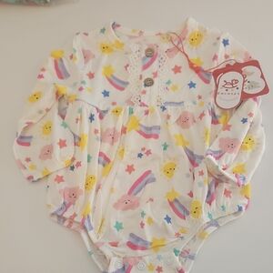 Colorful Star and Rainbow Kids One Piece Bamboo Bubble